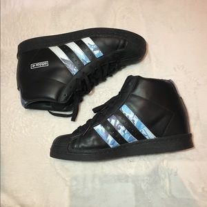 Adidas high top wedges